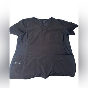 Urban Performance Black V-Neck Scrub Top